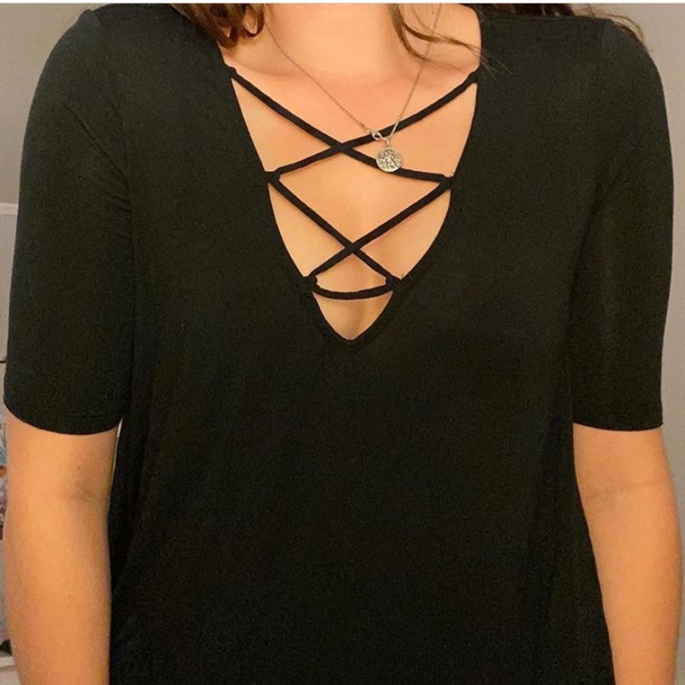 Lace up shirt